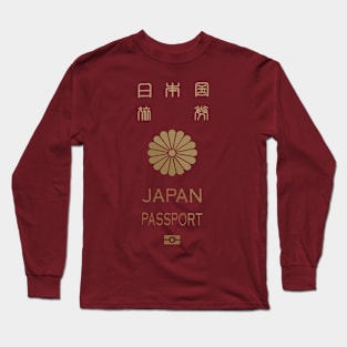 Japan Passport Long Sleeve T-Shirt